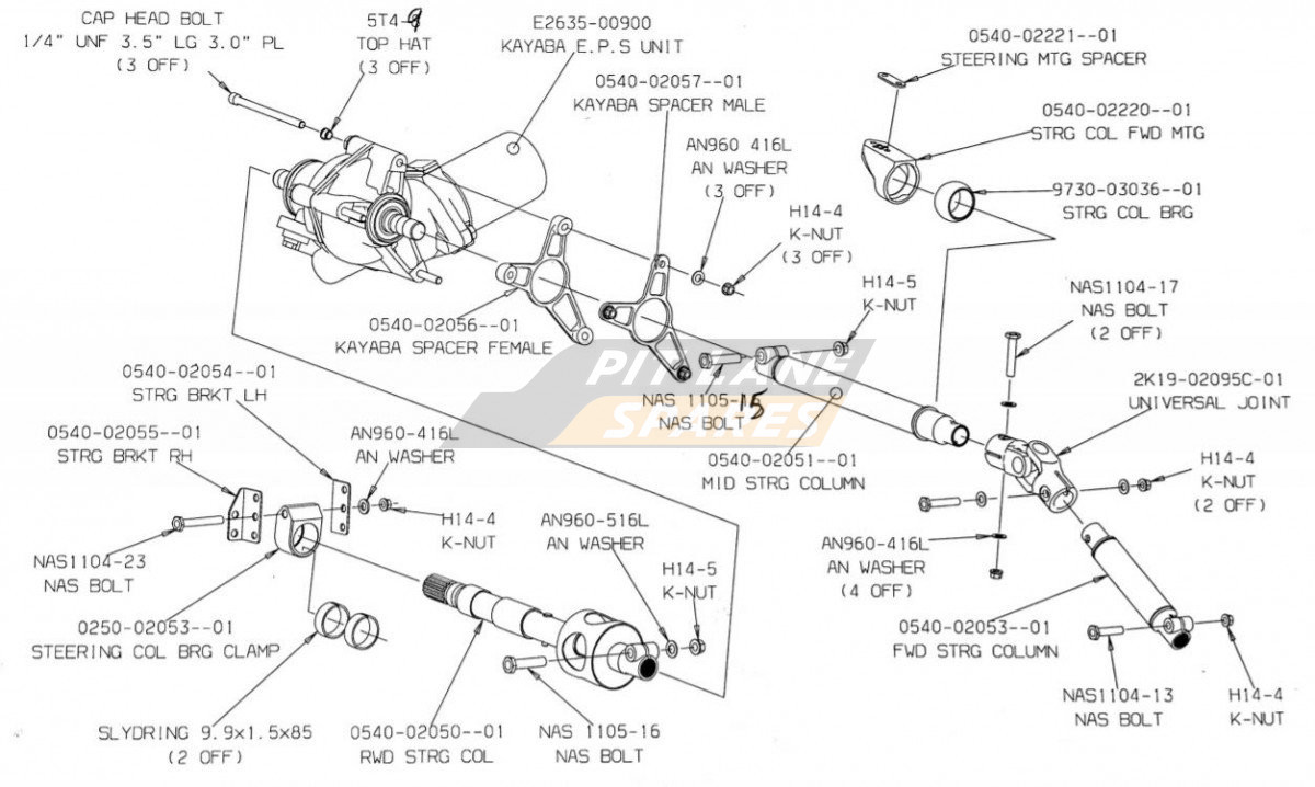 STEERING COLUMN Diagram